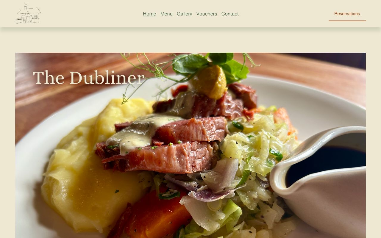 Preview of The Dubliner's website
