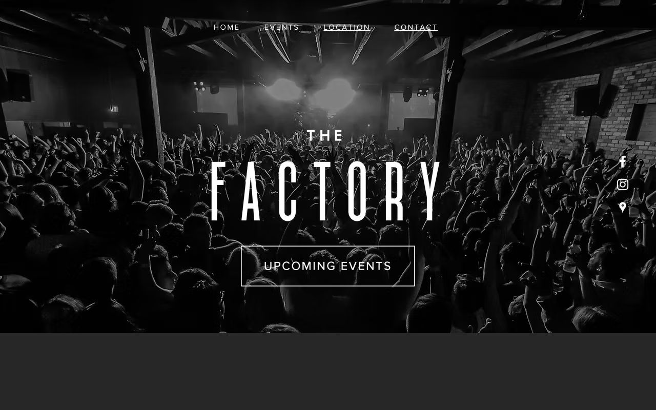 Preview of The Factory's website