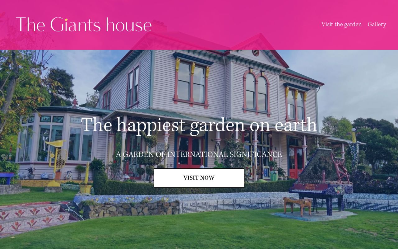 Preview of The Giant's House's website