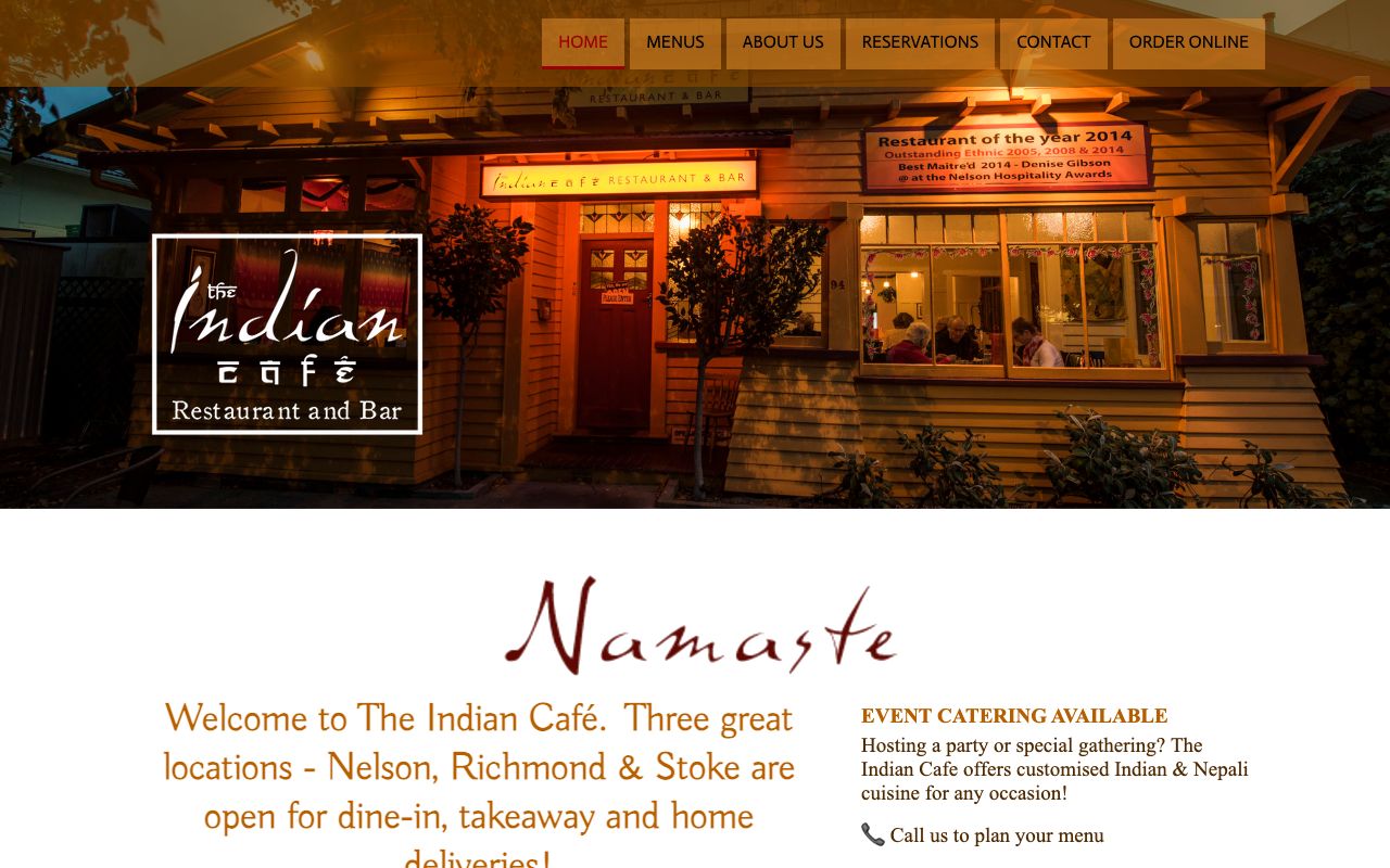Preview of The Indian Cafe's website
