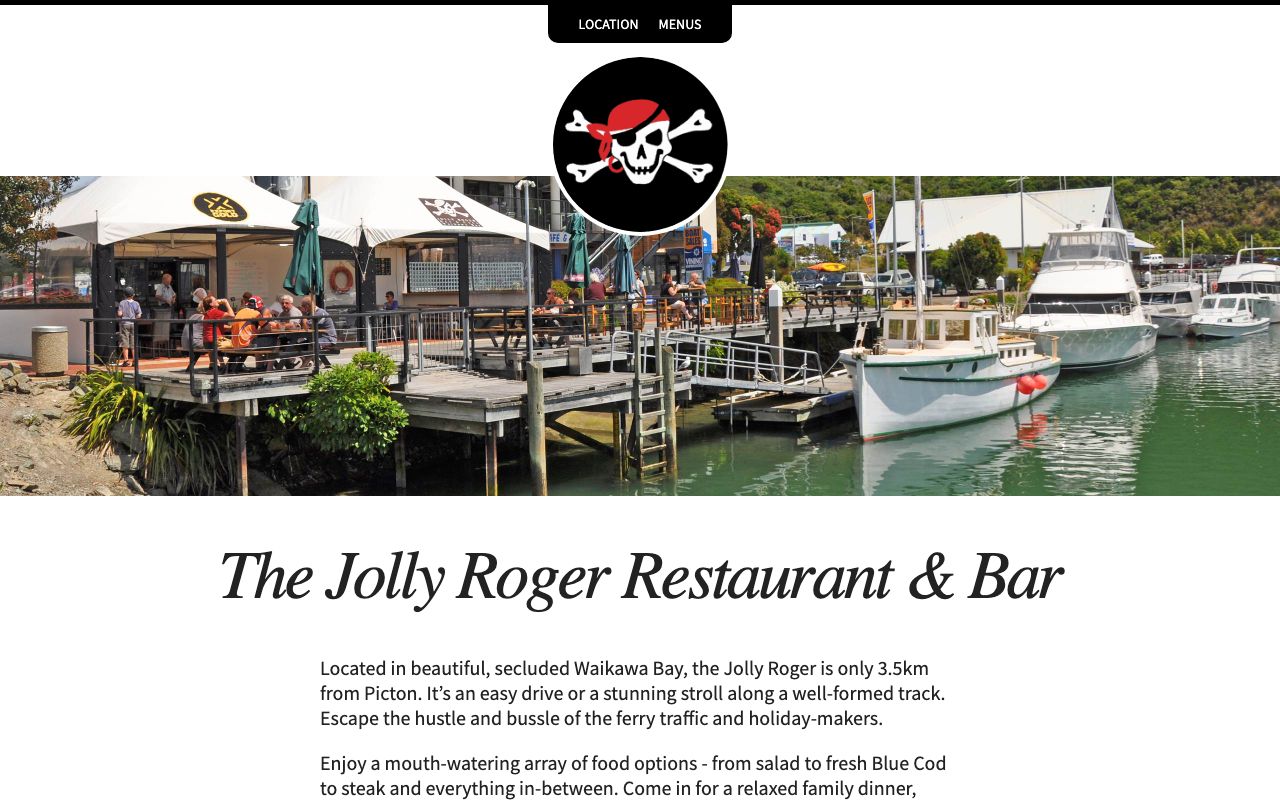 Preview of The Jolly Roger Restaurant & Bar's website