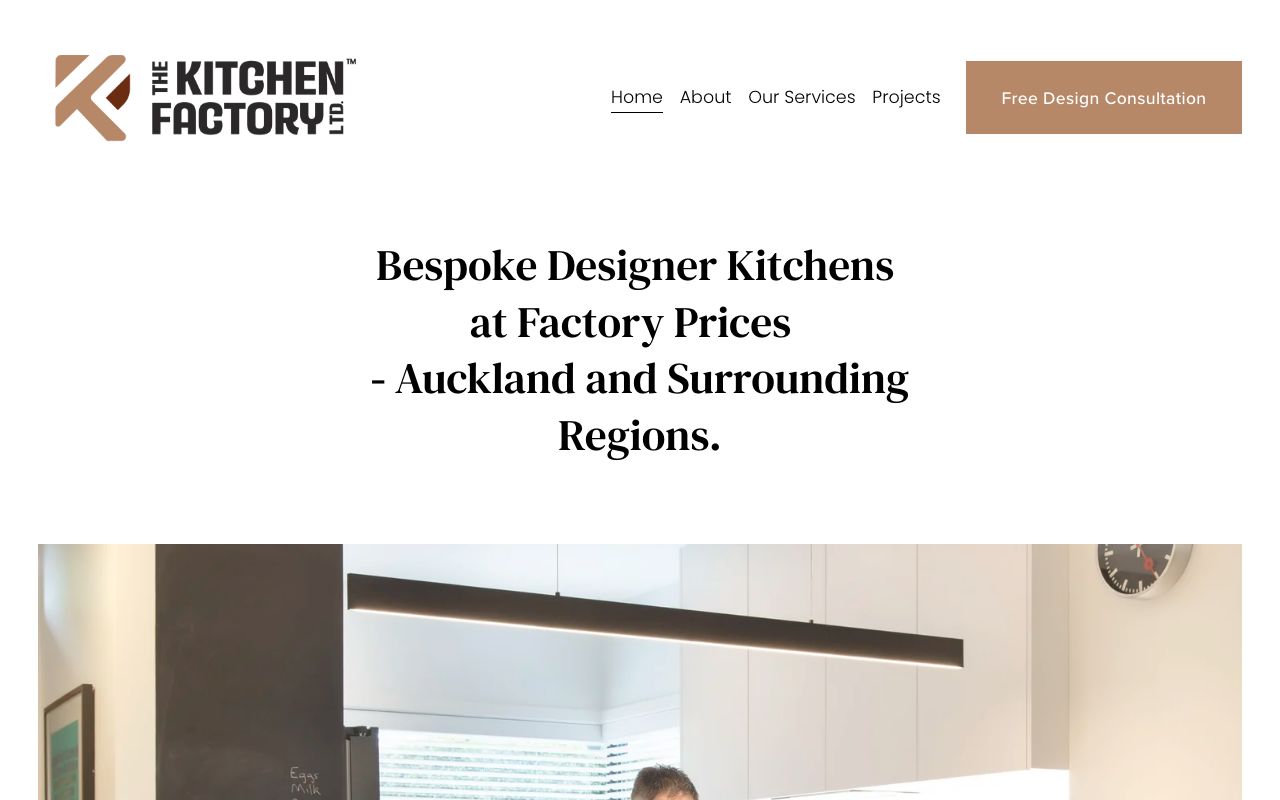 Preview of The Kitchen Factory Ltd's website