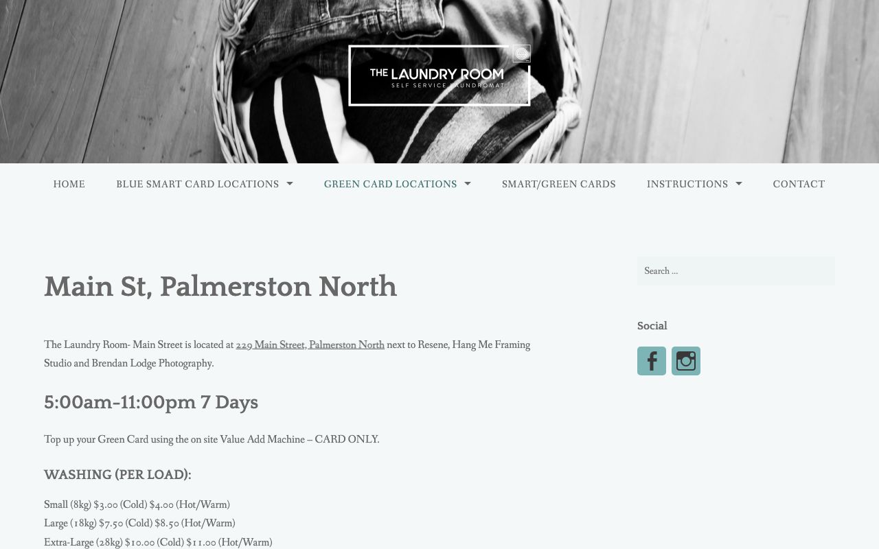 Preview of The Laundry Room Laundromat's website