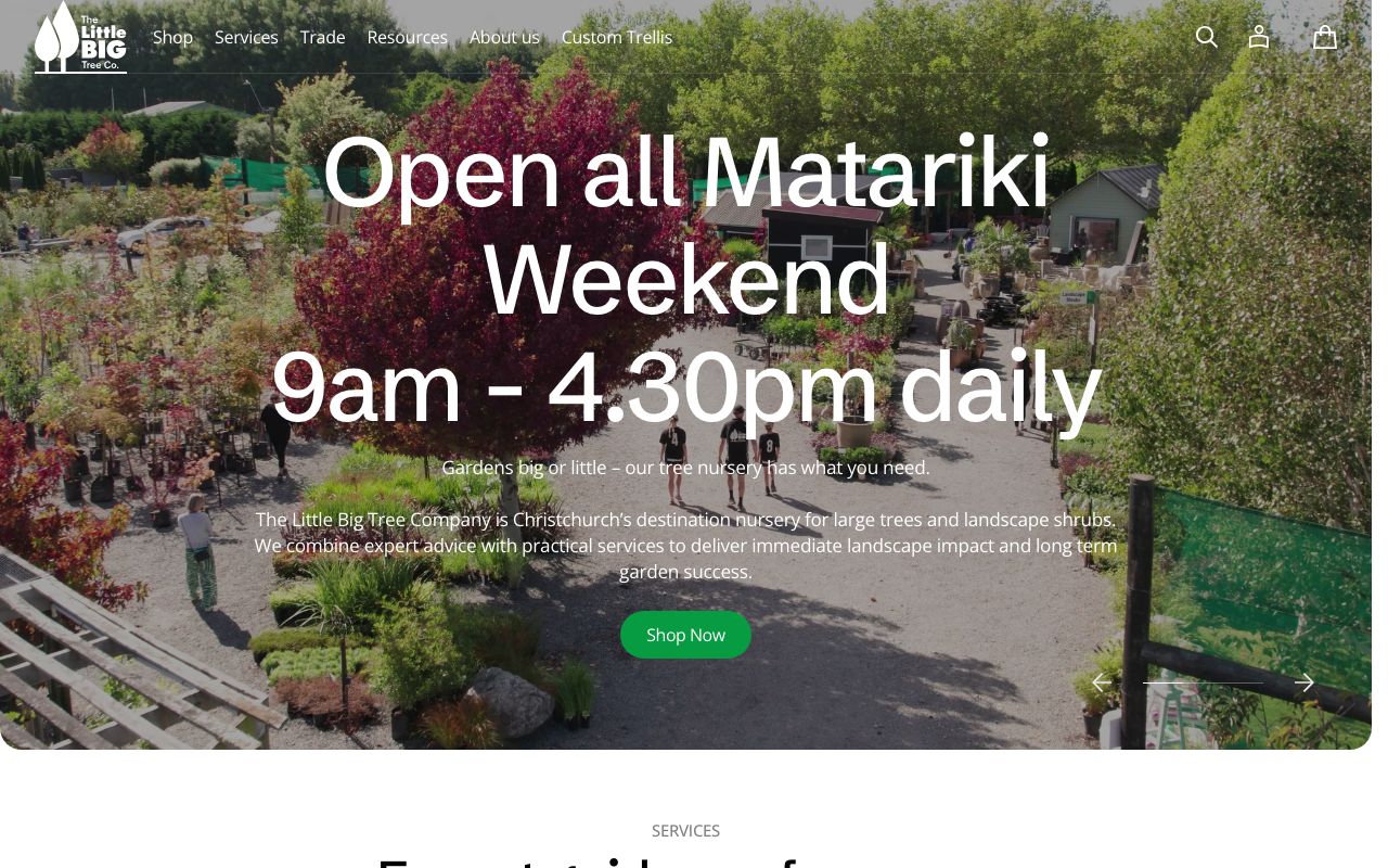 Preview of The Little Big Tree Company & The Little Big Trellis Company's website