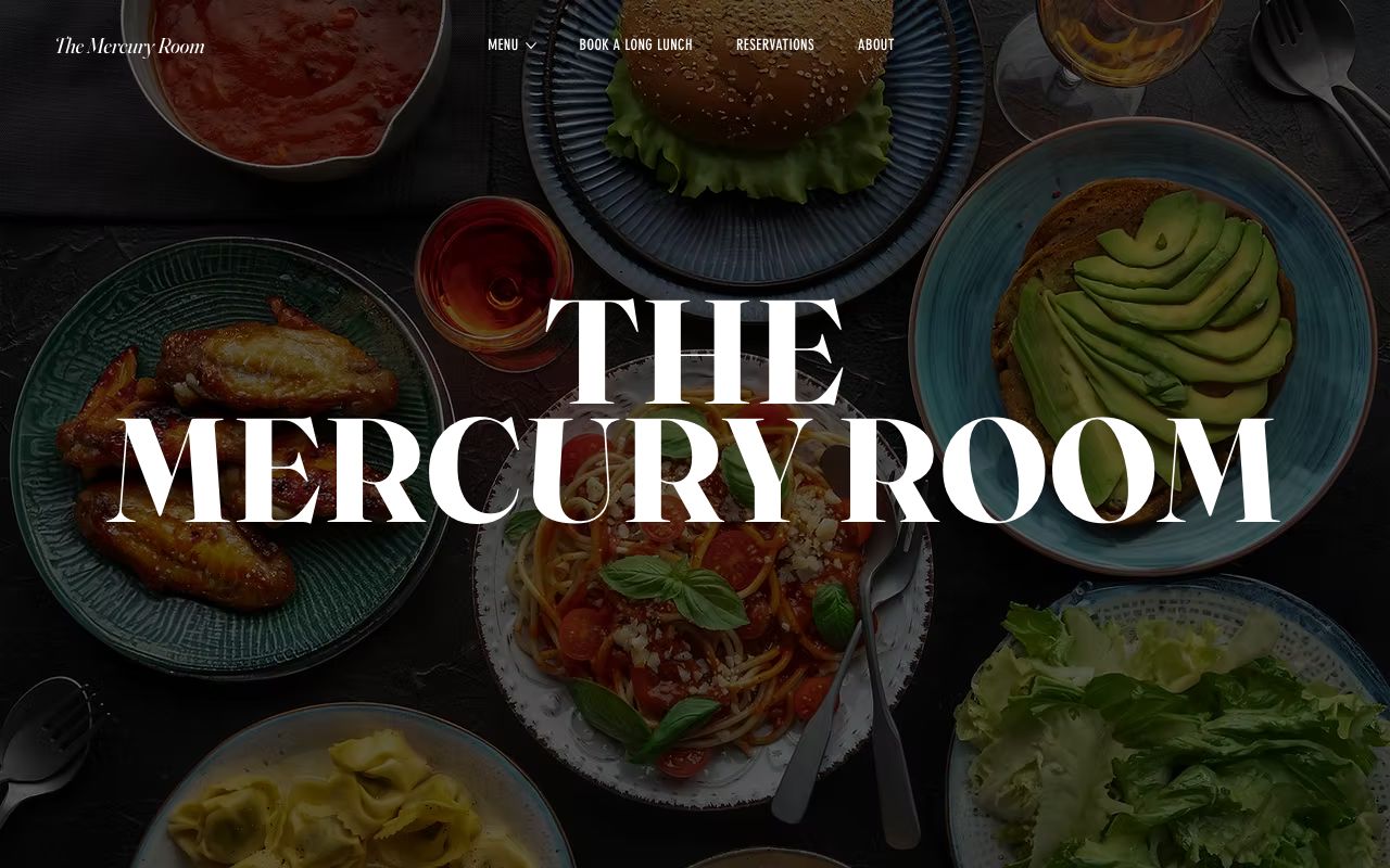 Preview of The Mercury Room's website