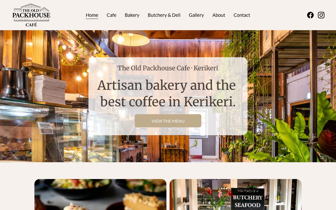 Preview of The Old Packhouse Café's website
