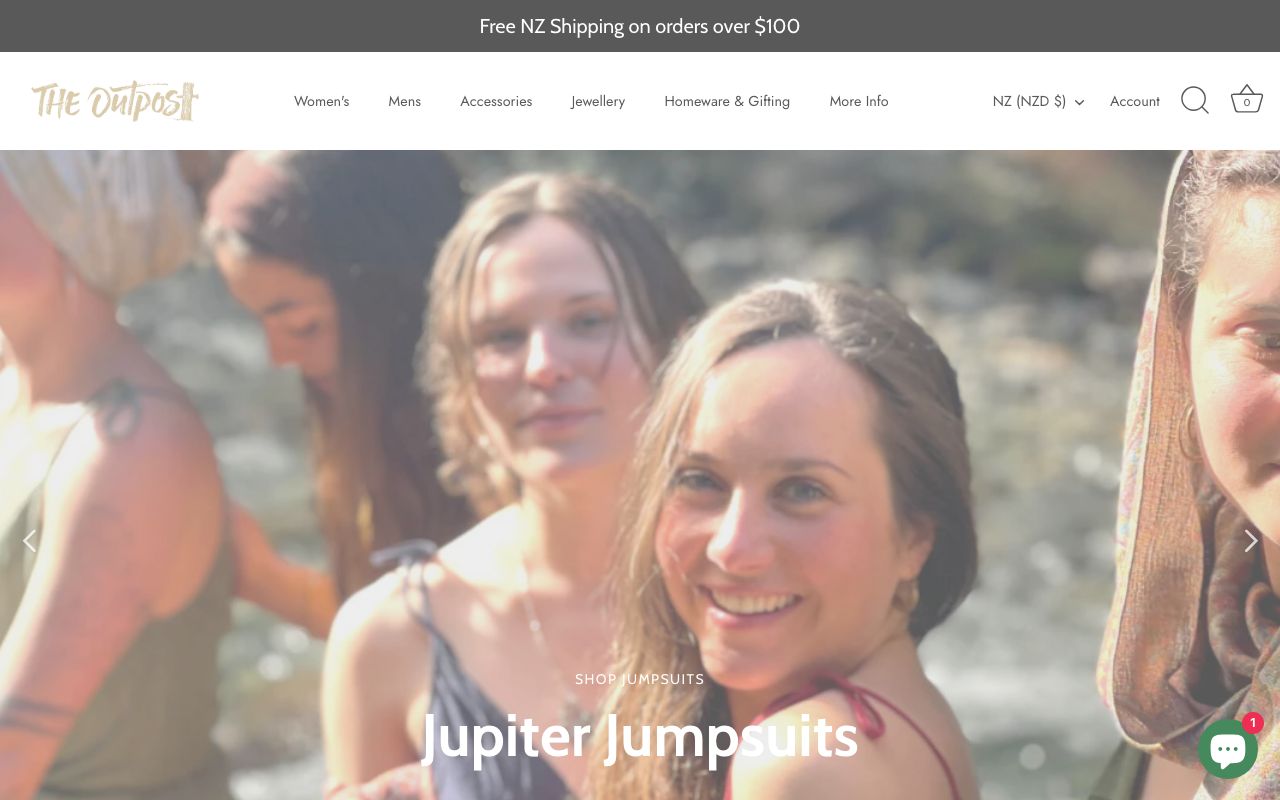 Preview of The Outpost's website