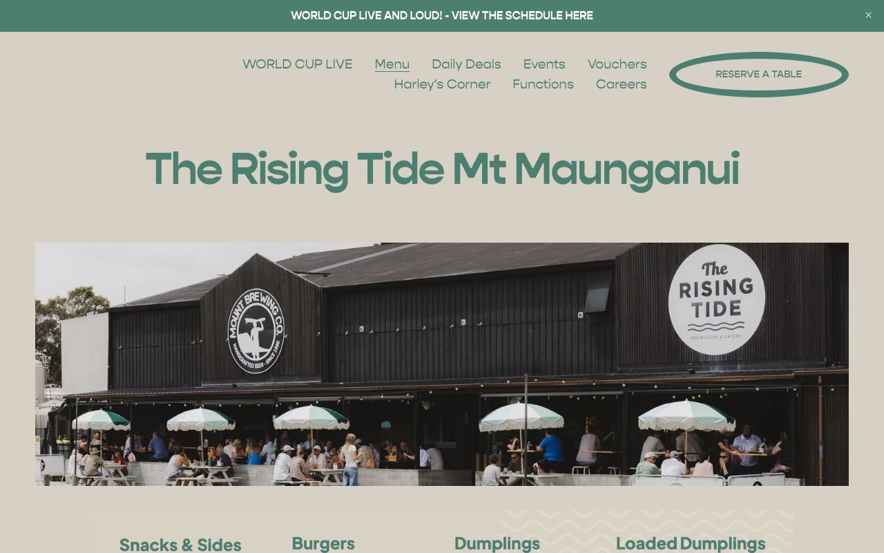 Preview of The Rising Tide's website