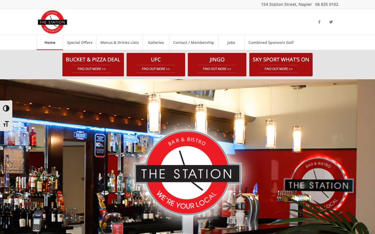 Preview of The Station Bar and Bistro's website