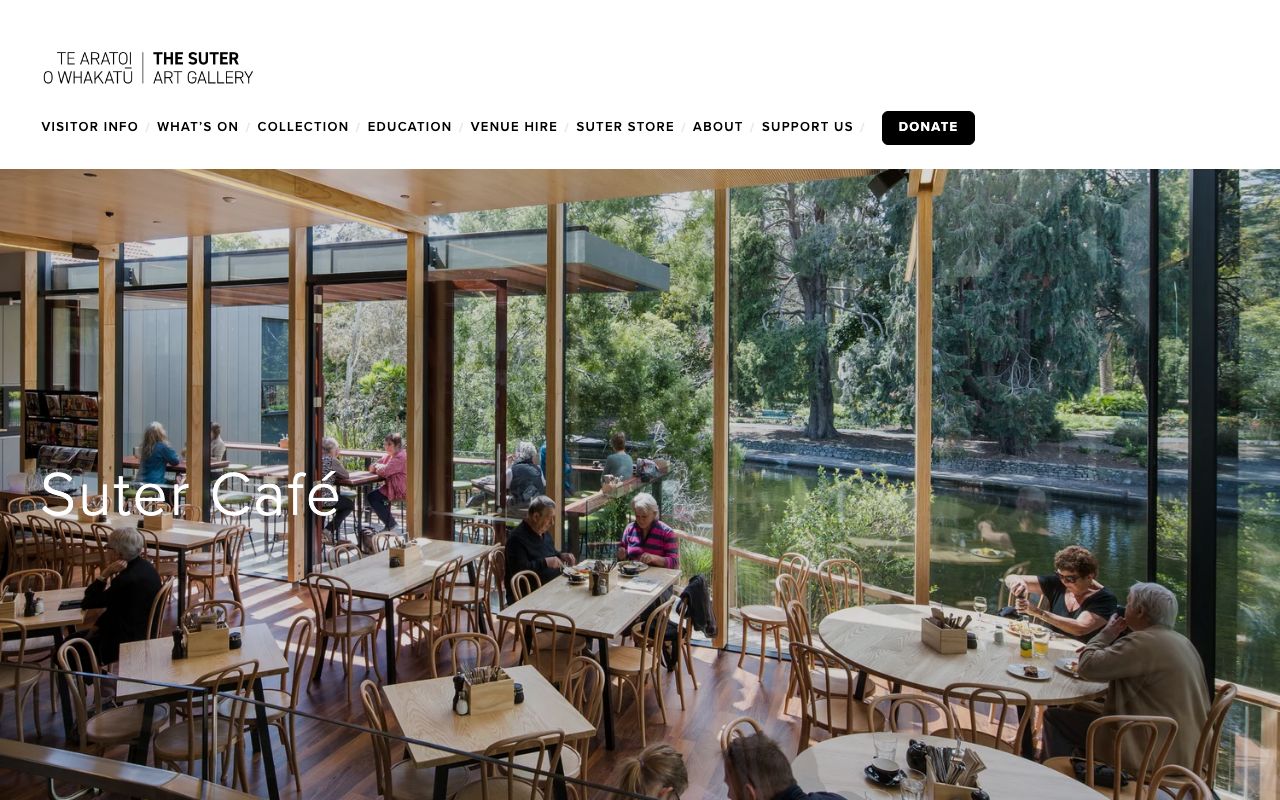 Preview of The Suter Café's website