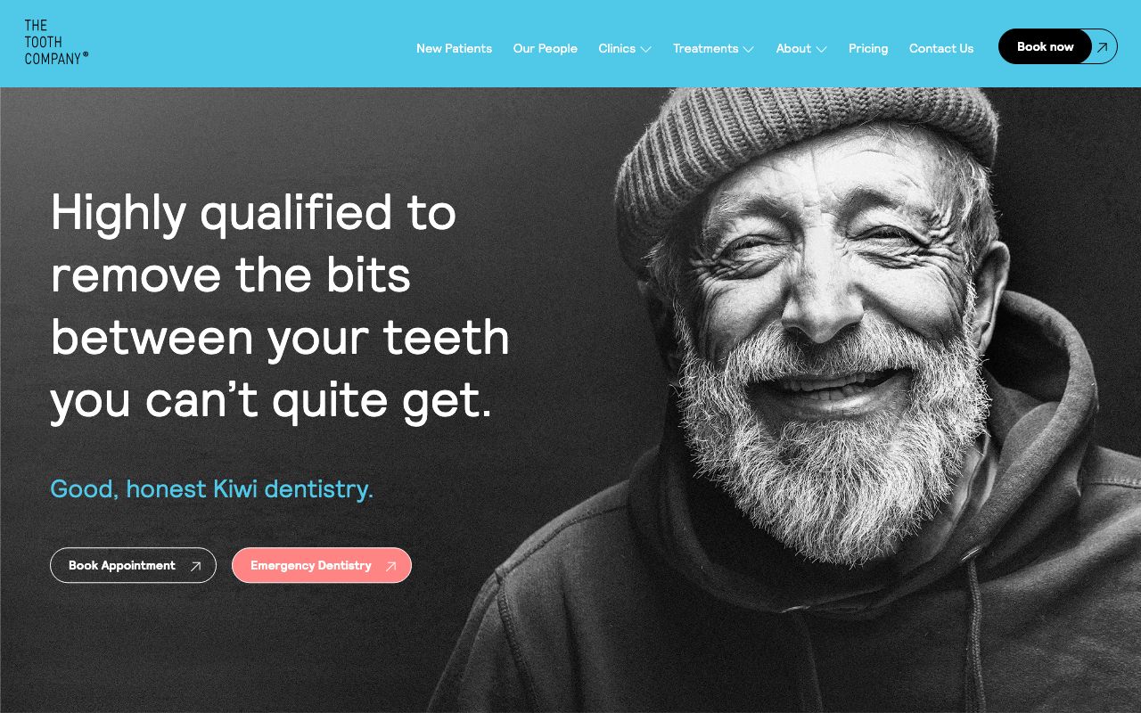 Preview of The Tooth Company's website