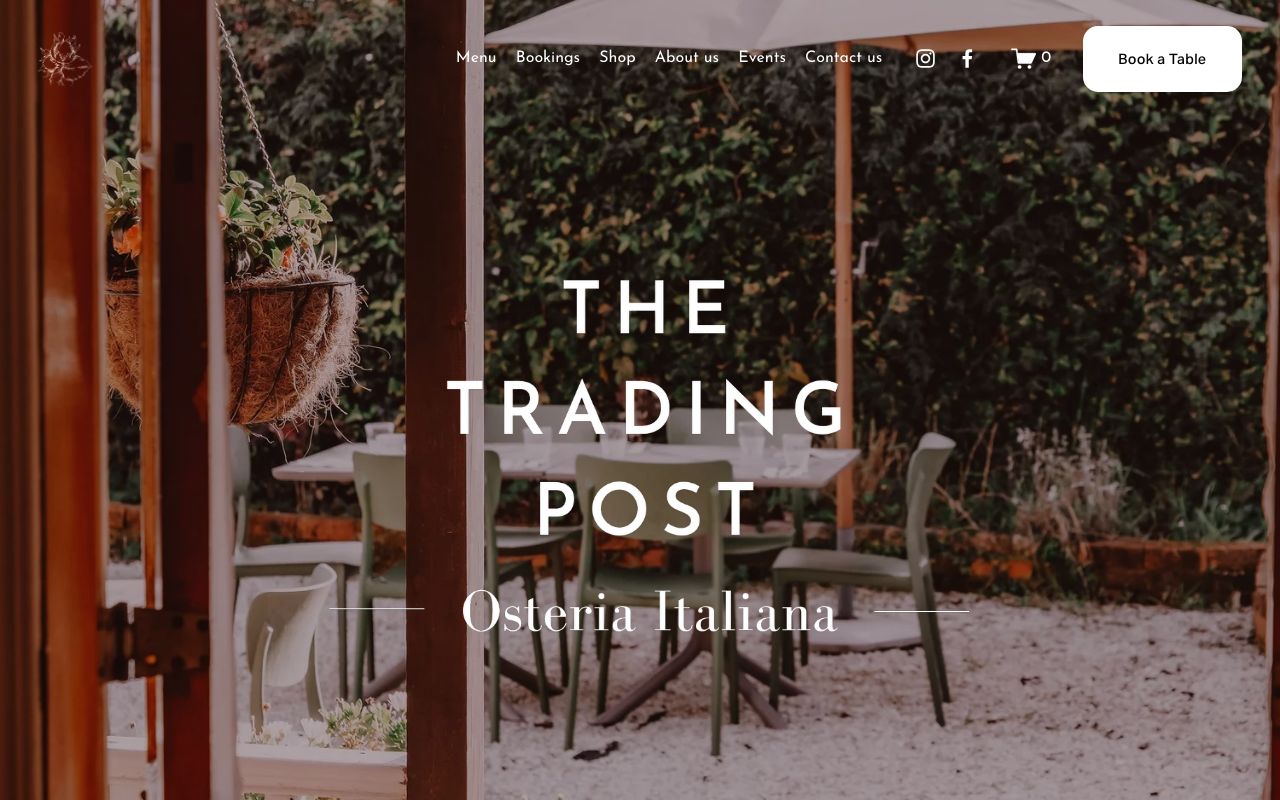 Preview of The Trading Post's website