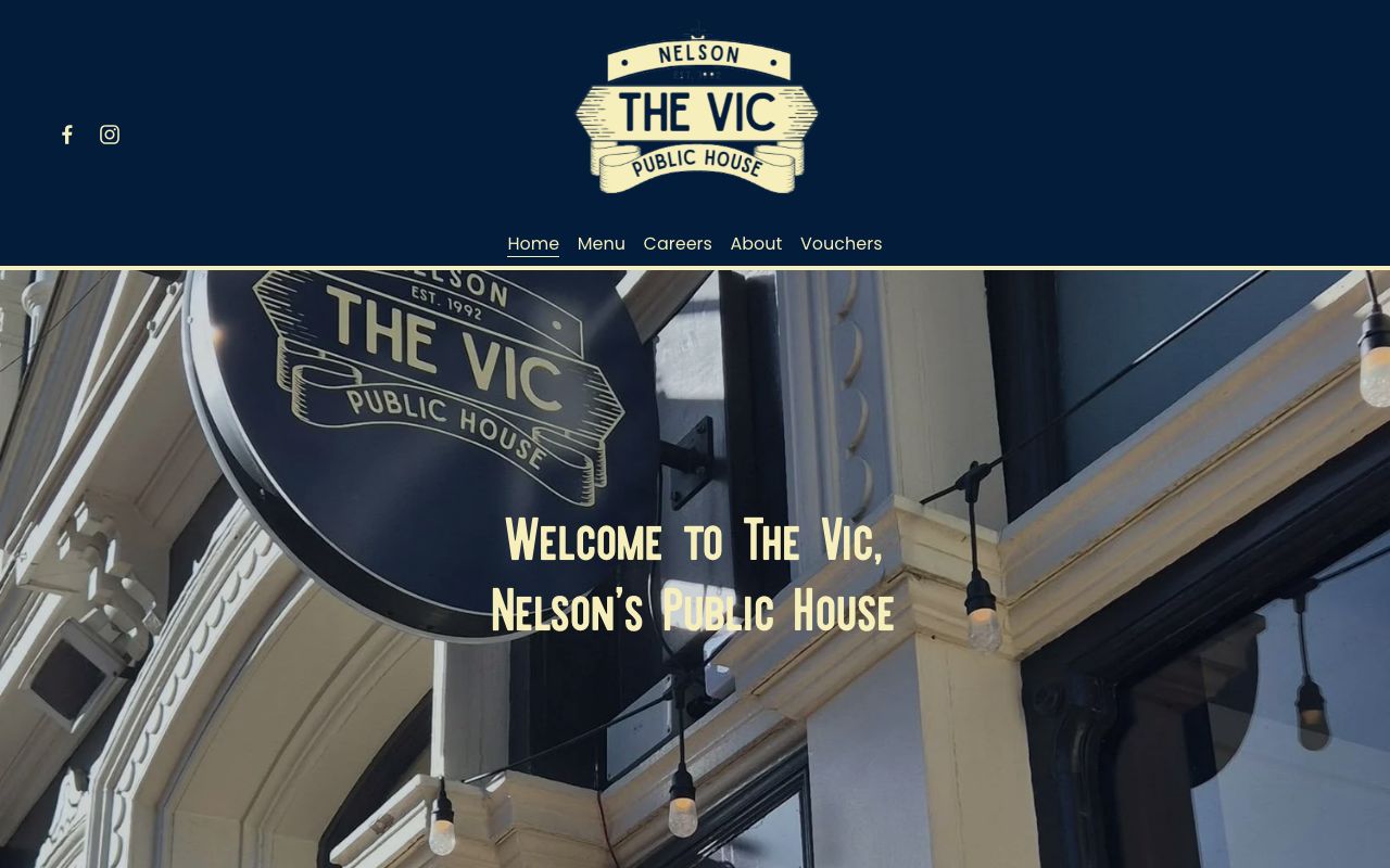Preview of The Vic Public House's website