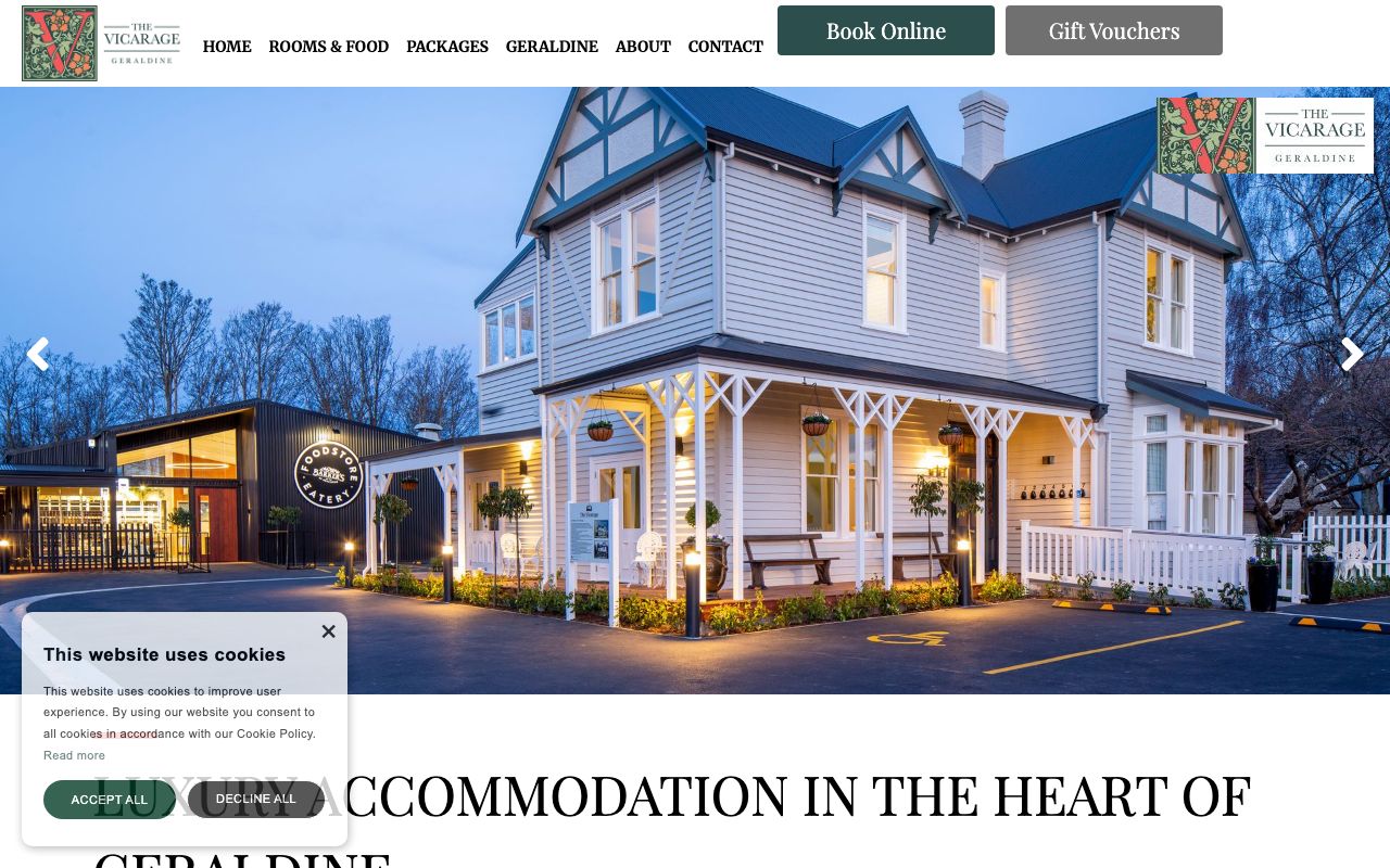 Preview of The Vicarage's website