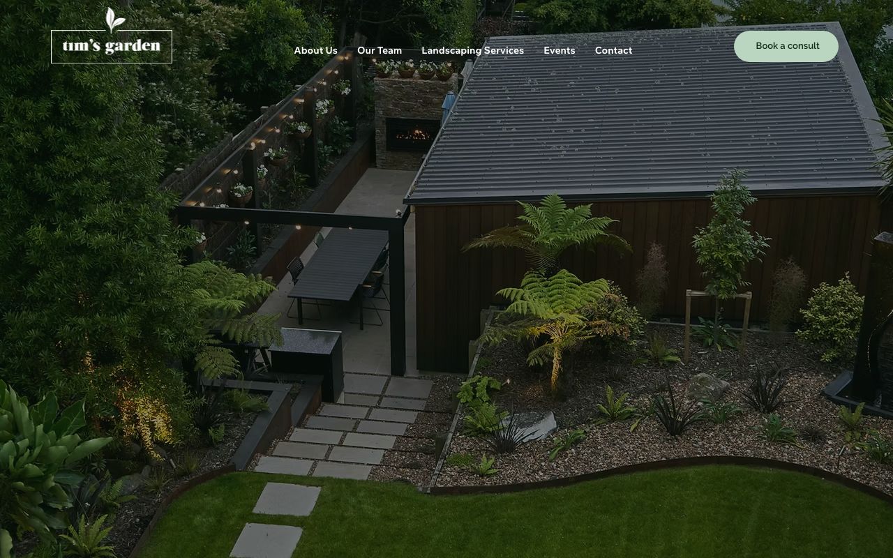 Preview of Tim's Garden's website