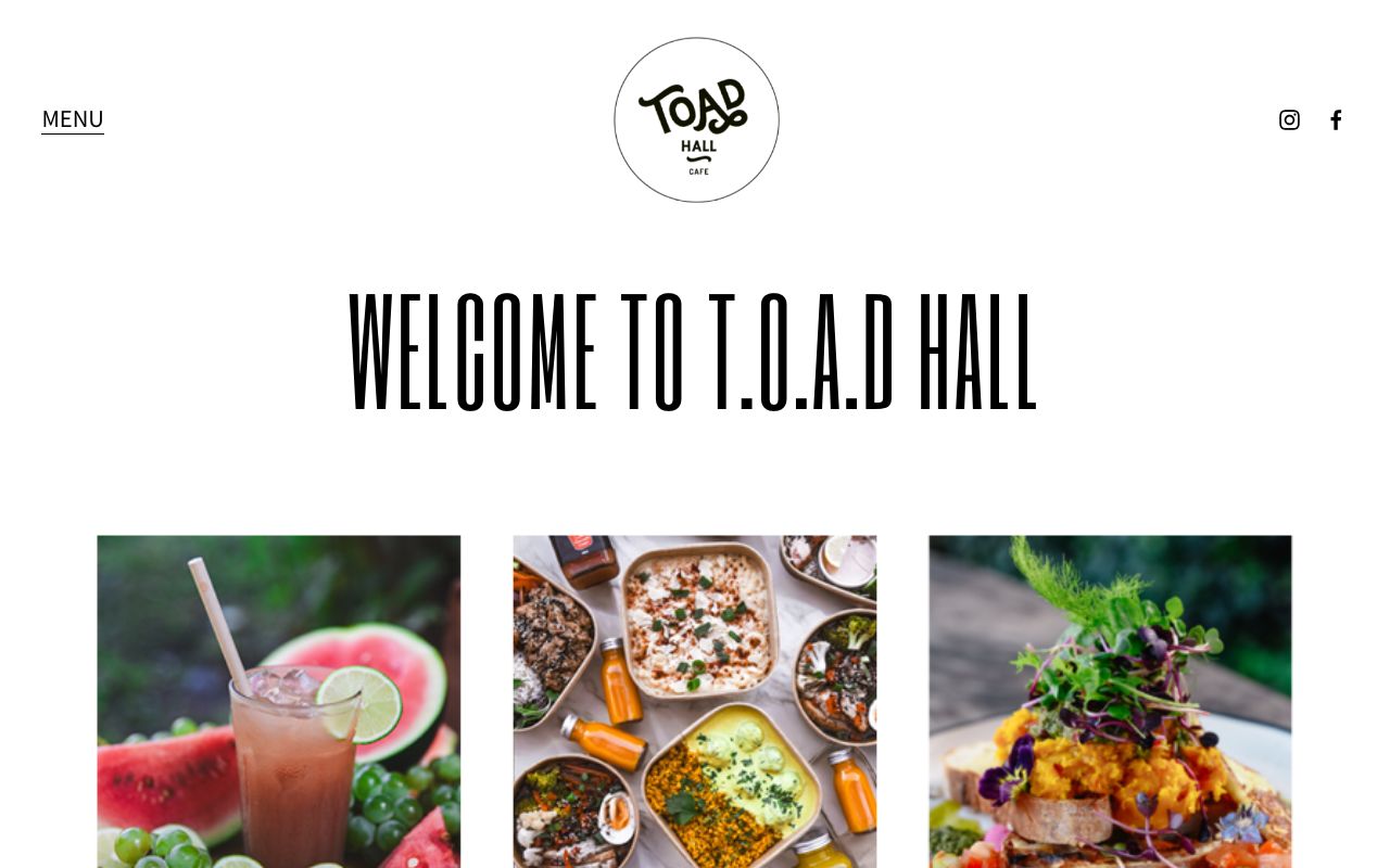 Preview of Toad Hall Cafe's website