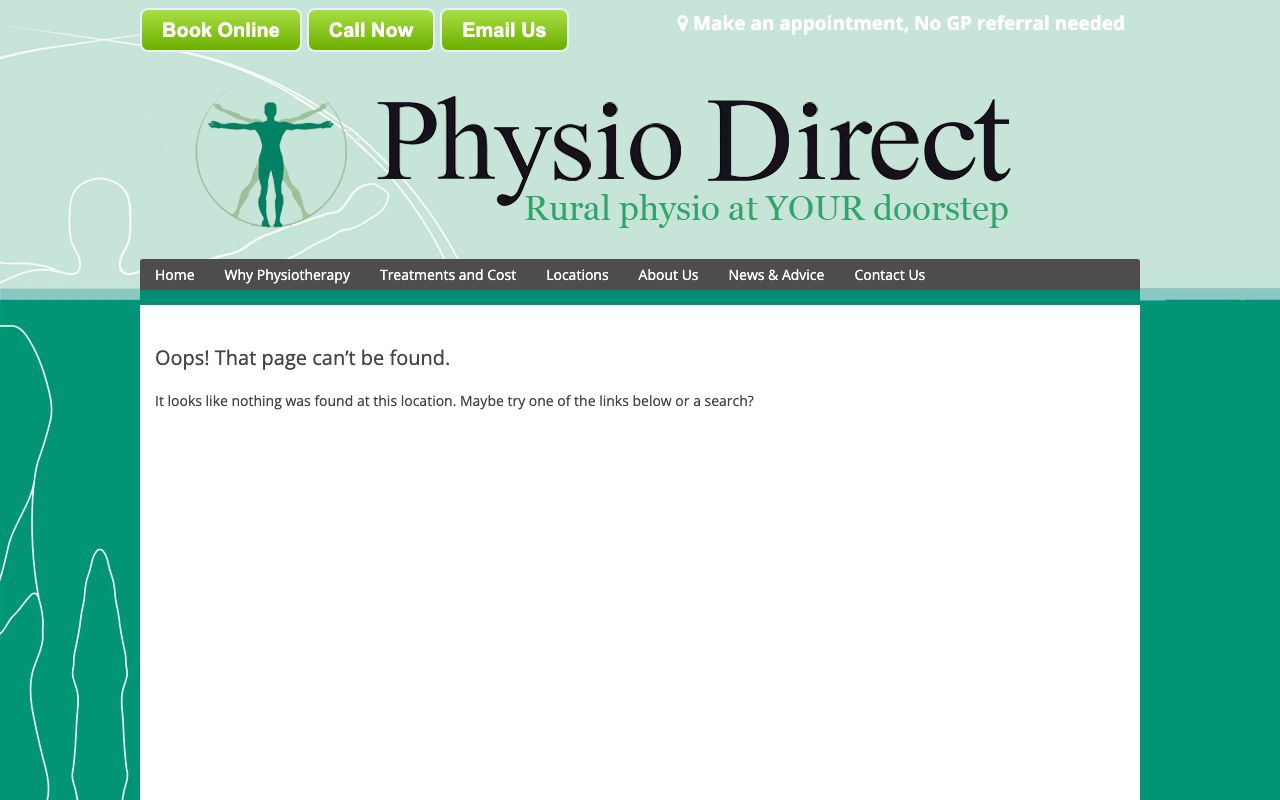 Preview of Tokoroa Physiotherapy Centre's website