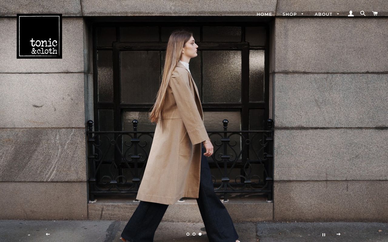 Preview of Tonic & Cloth's website