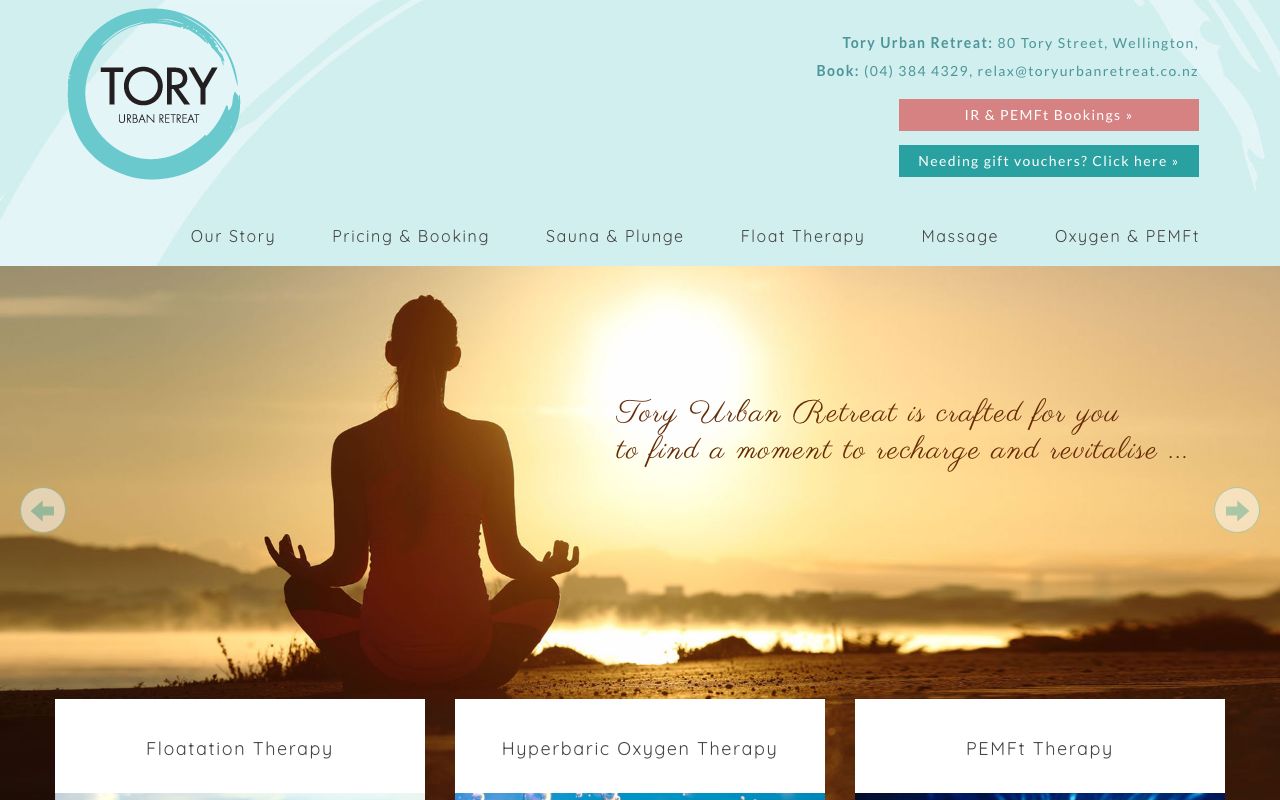 Preview of Tory urban retreat's website