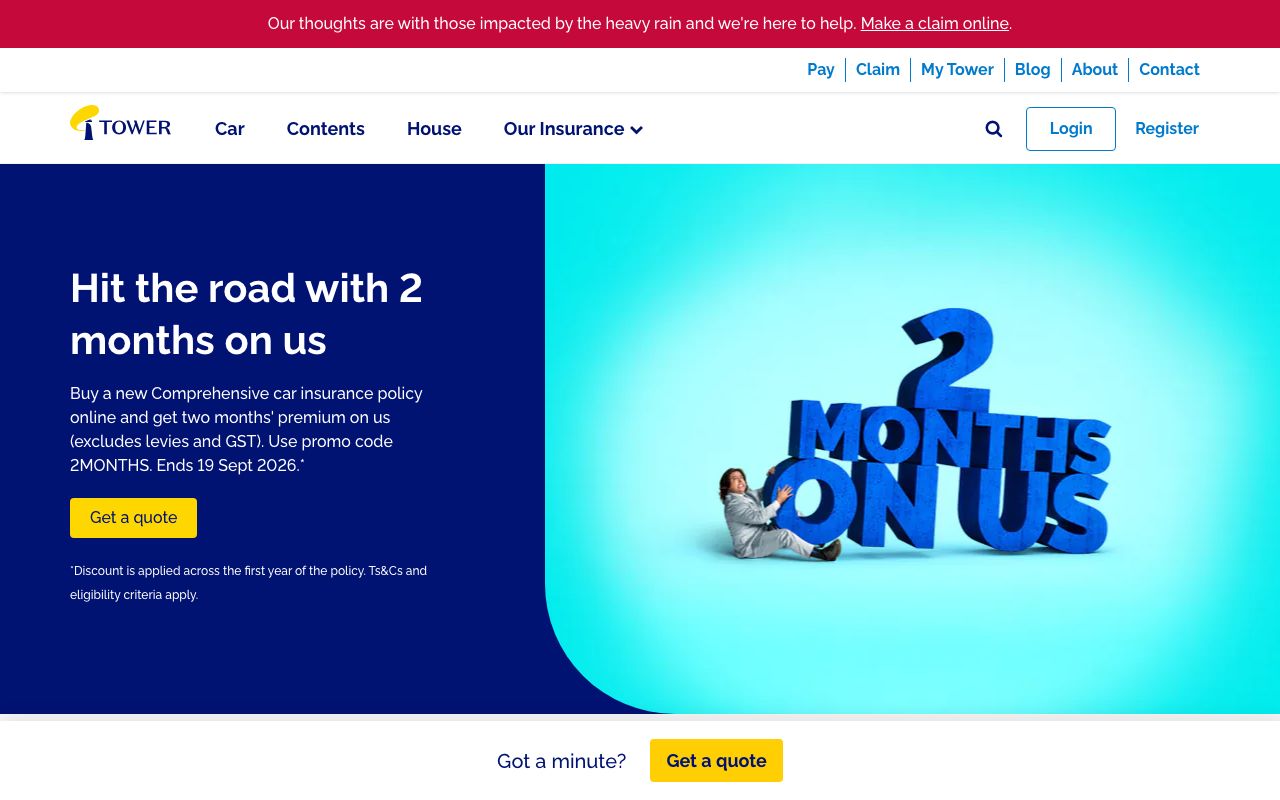 Preview of Tower's website