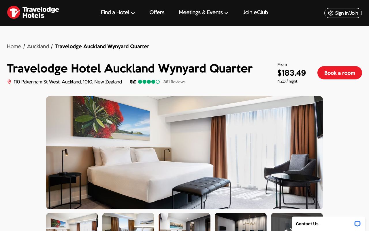 Preview of Travelodge's website