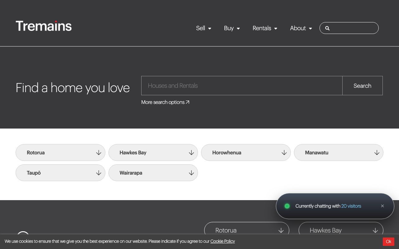 Preview of Tremains's website