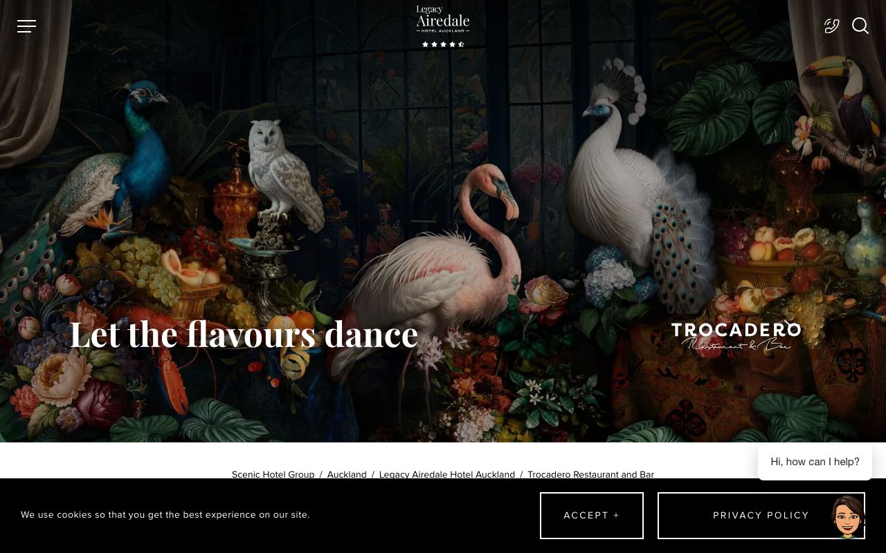 Preview of Trocadero Restaurant & Bar's website