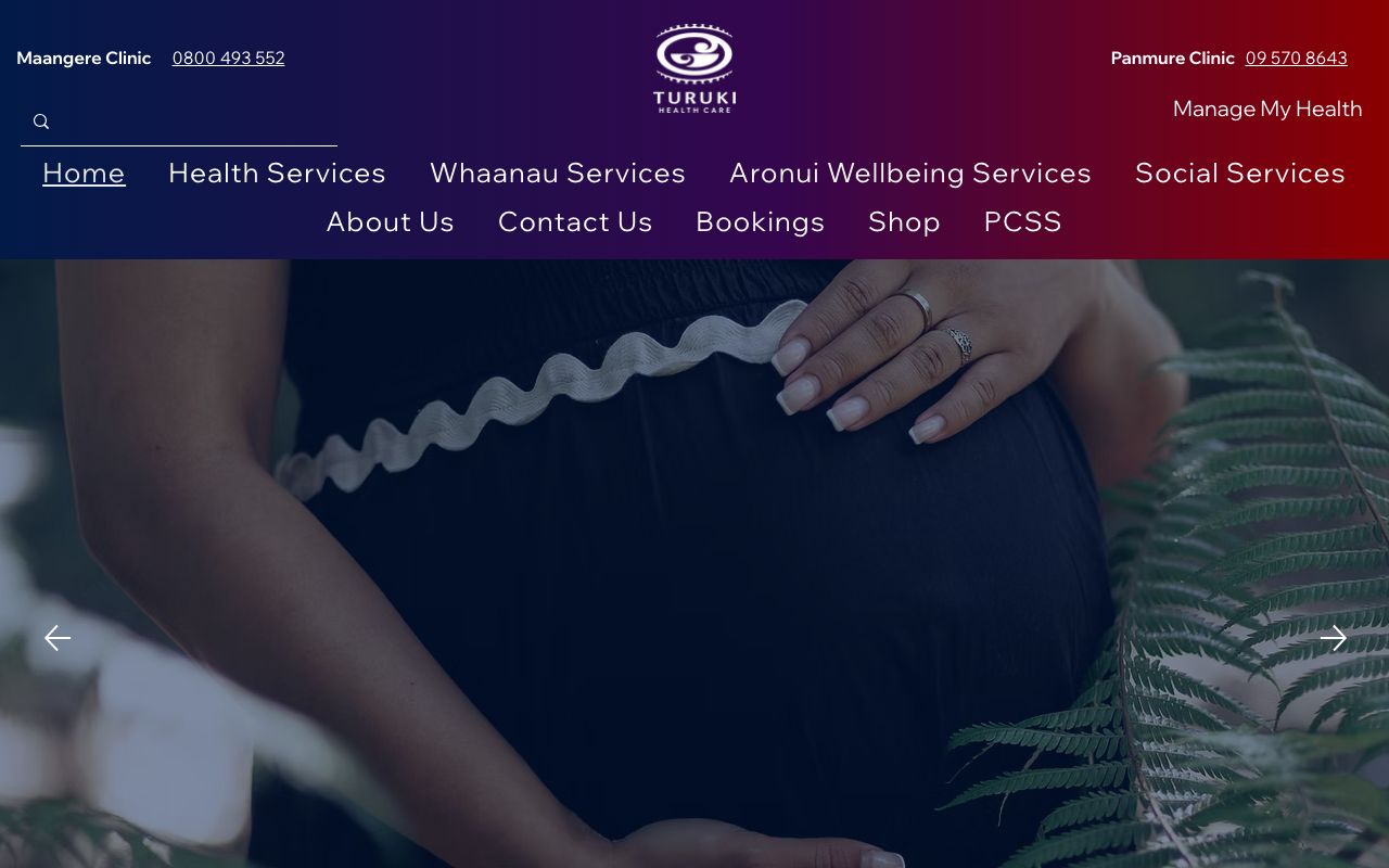 Preview of Turuki Healthcare's website