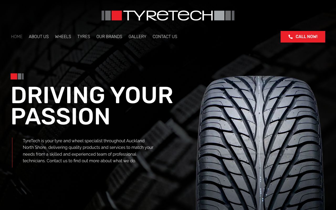 Preview of Tyretech's website