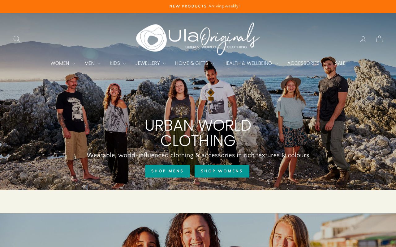 Preview of Ula's website