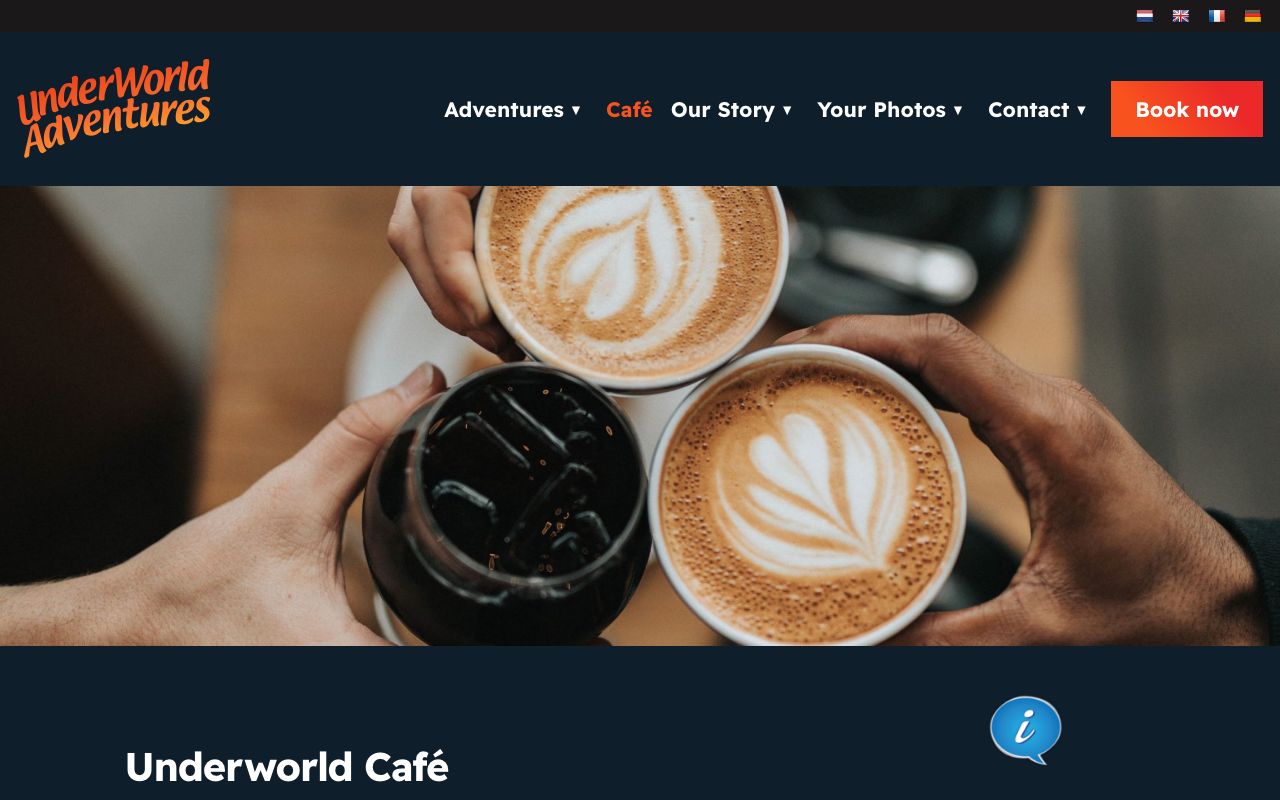 Preview of Underworld Cafe's website