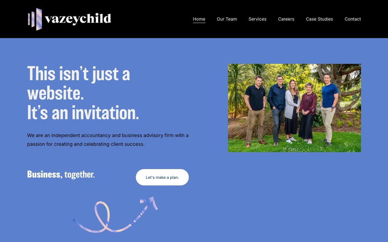 Preview of Vazey Child's website