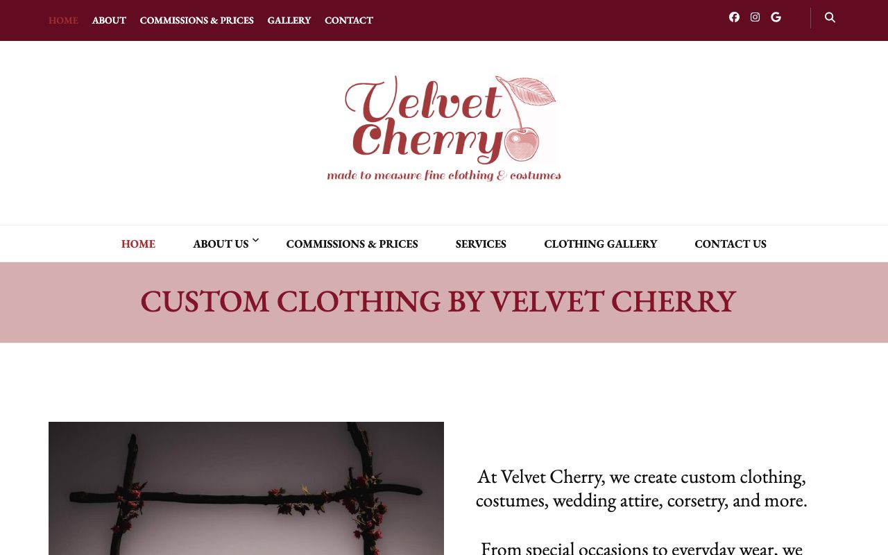 Preview of Velvet Cherry's website