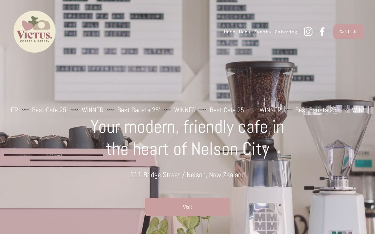 Preview of Victus Coffee & Eatery's website
