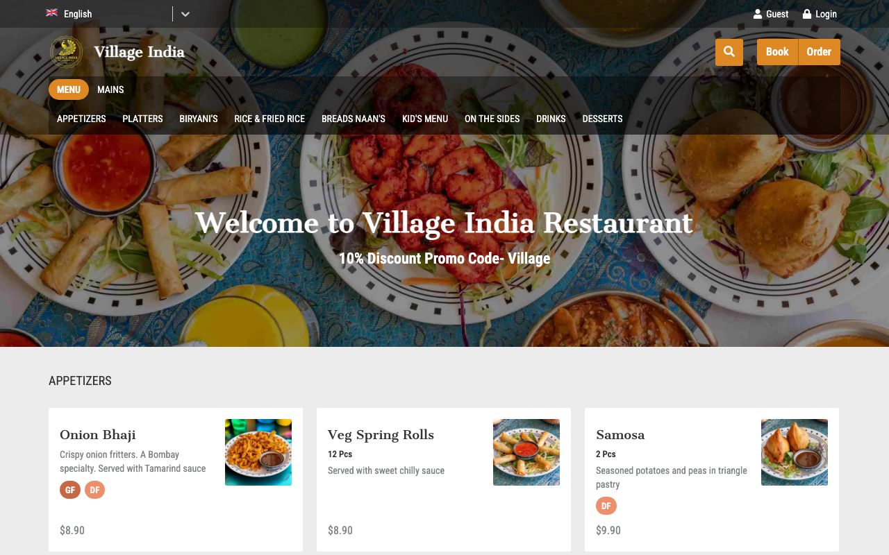 Preview of Village India's website