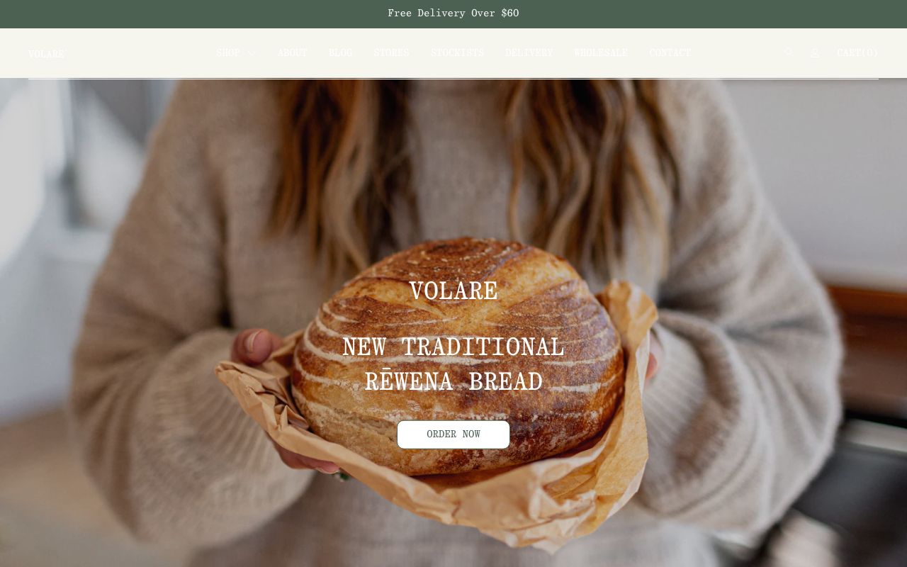 Preview of Volare's website