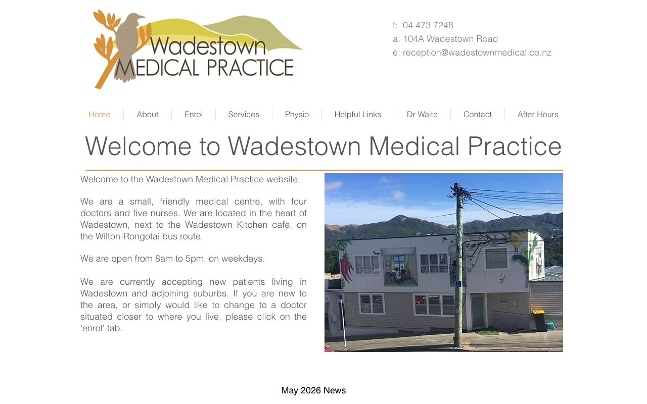 Preview of Wadestown Medical Practice's website