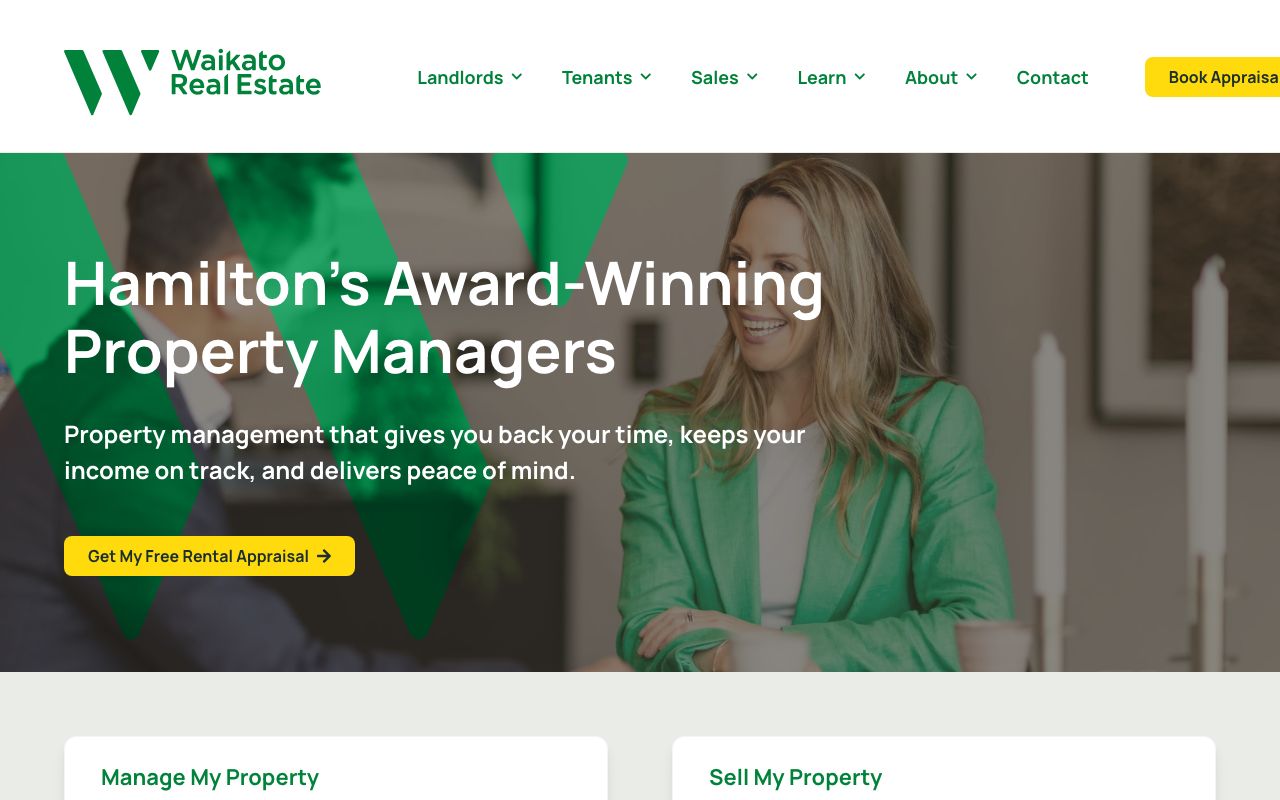 Preview of Waikato Real Estate Ltd's website