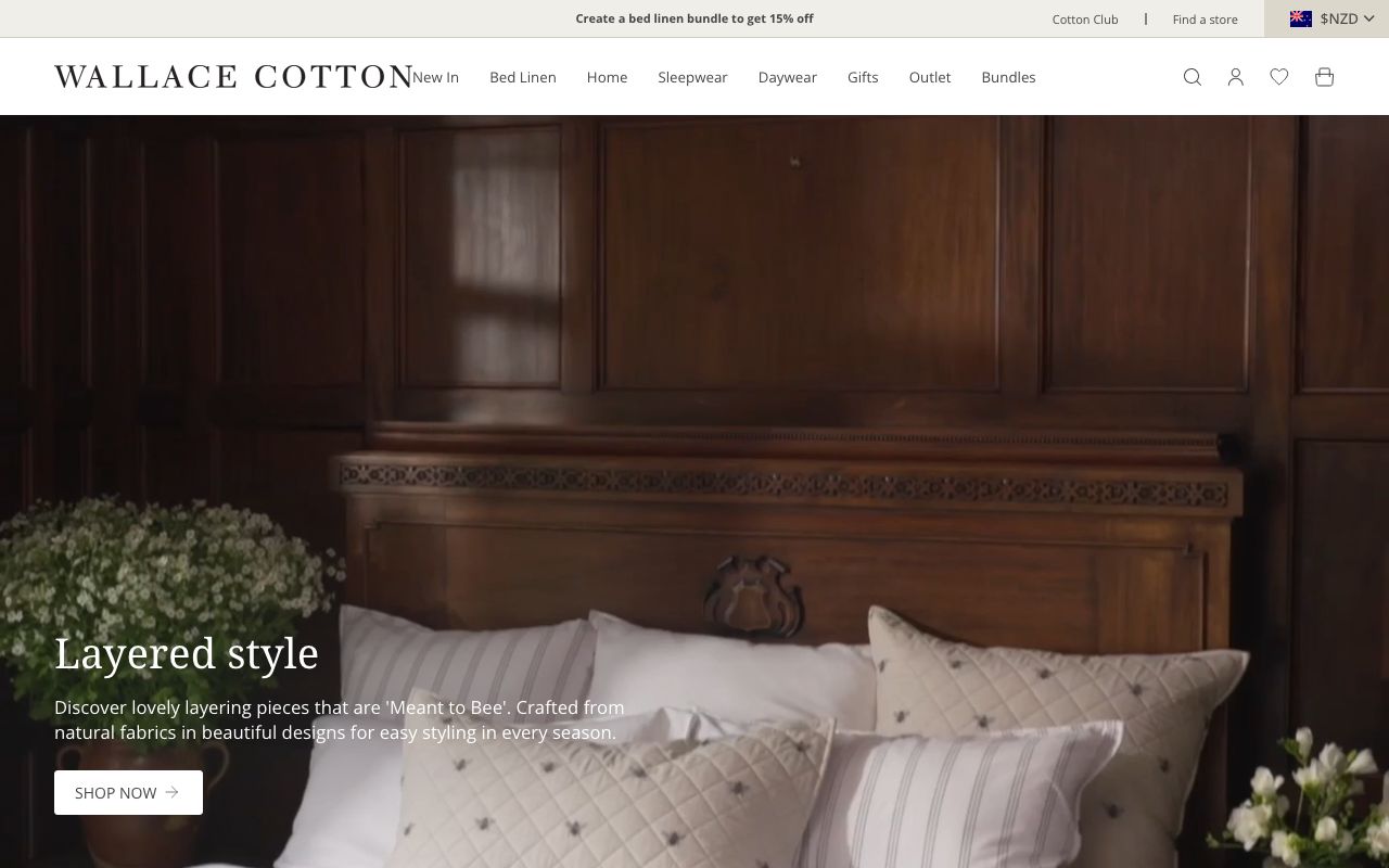 Preview of Wallace Cotton's website