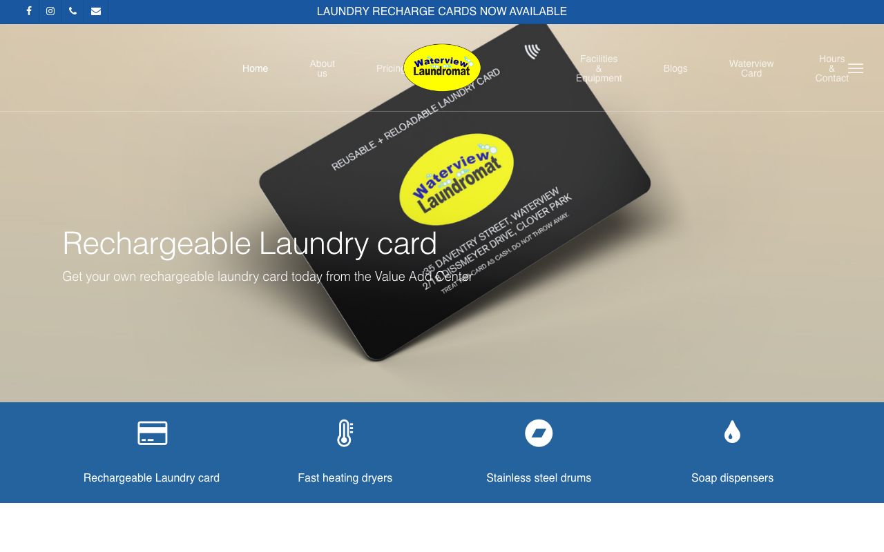 Preview of Waterview Laundromat's website