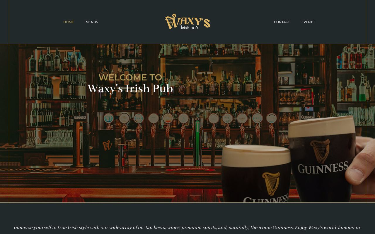 Preview of Waxy O'Shea's's website