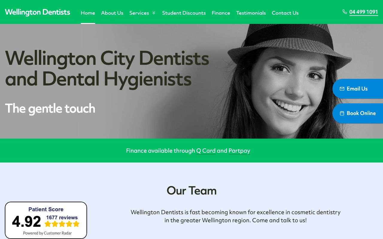 Preview of Wellington Dentists's website