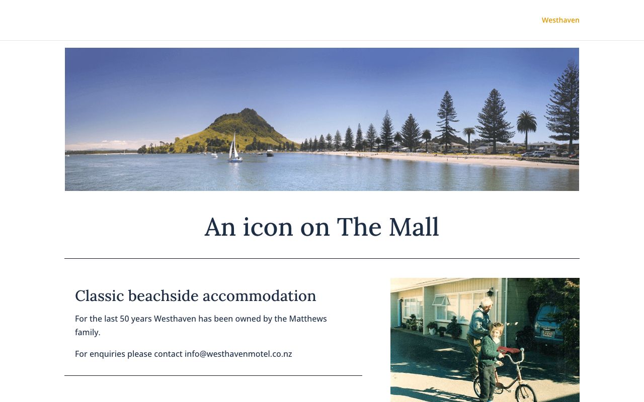Preview of Westhaven Motel's website