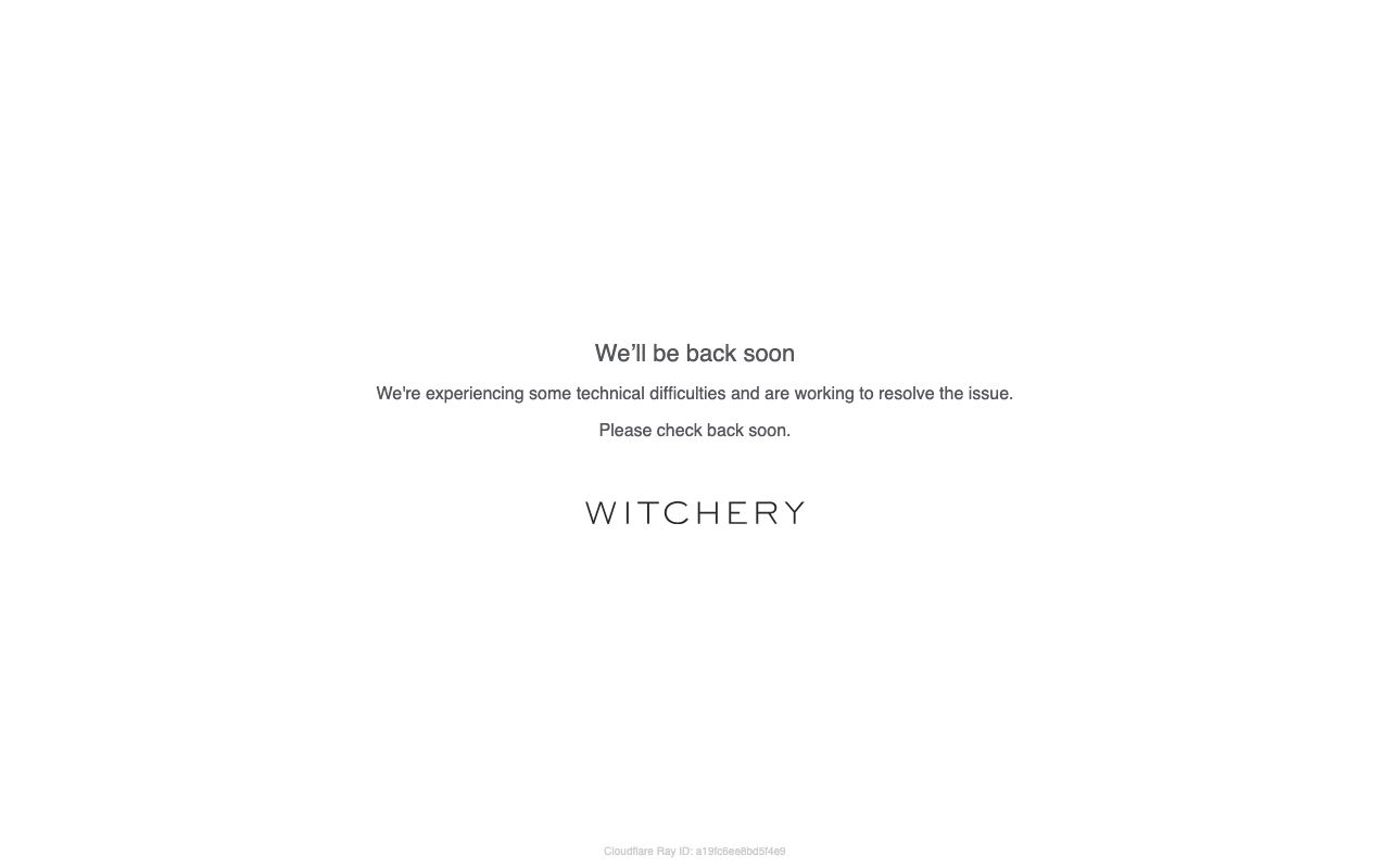 Preview of Witchery's website