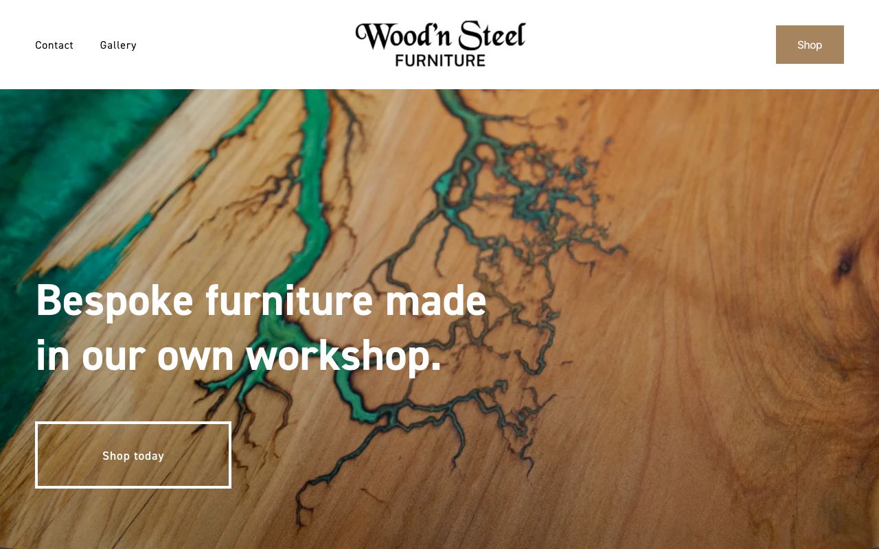 Preview of Wood'n Steel's website
