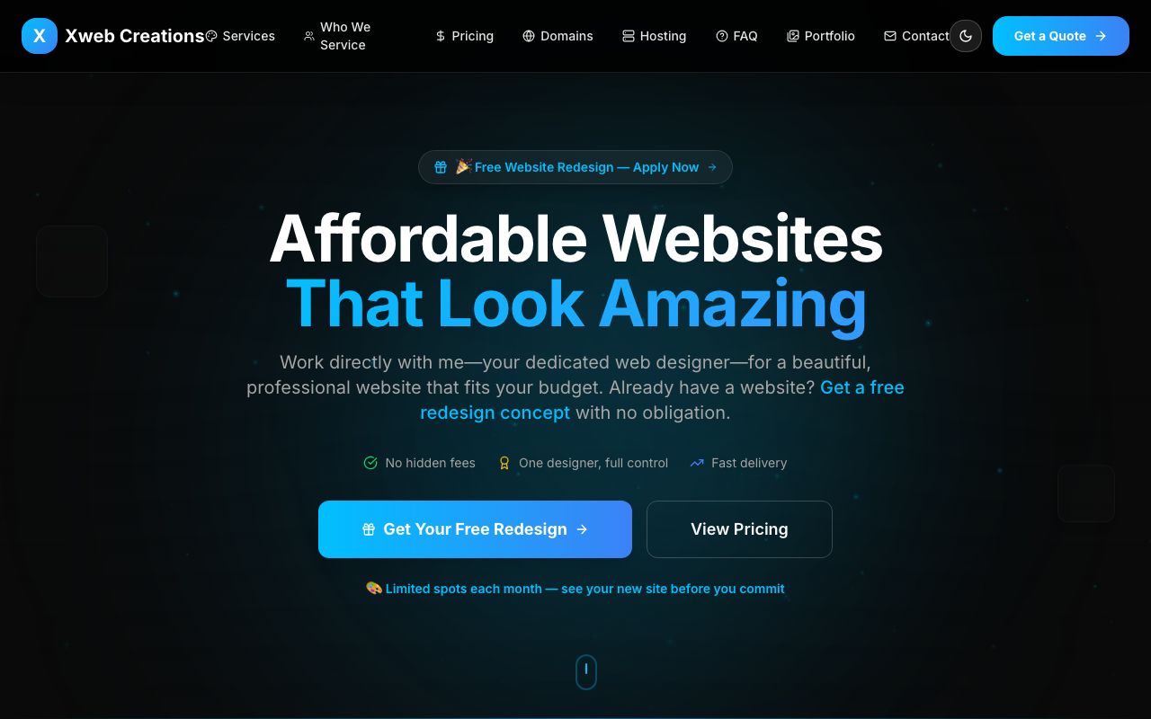 Preview of Xweb Creations's website