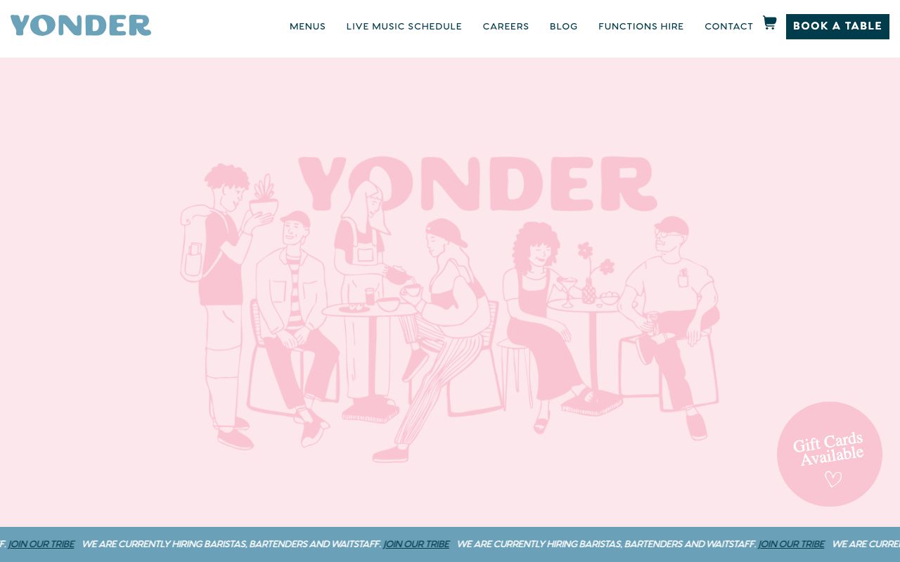 Preview of Yonder's website