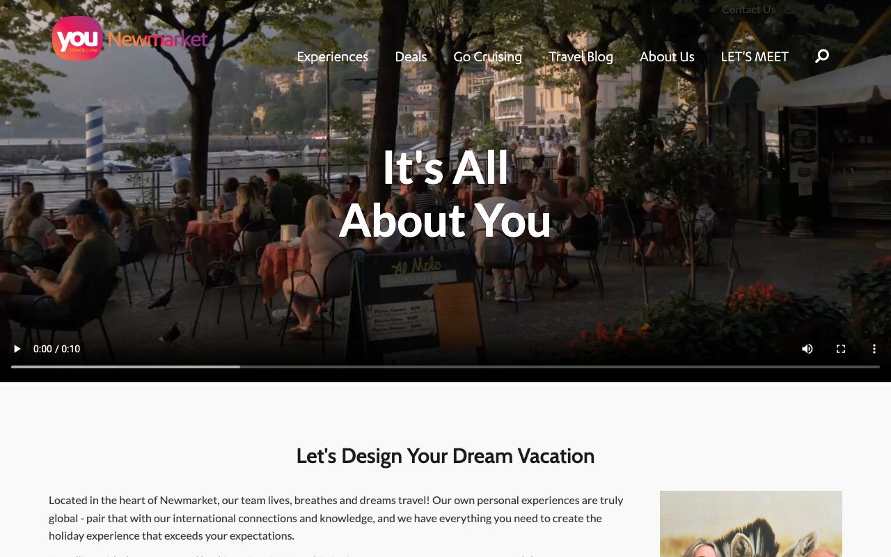 Preview of YOU Travel's website