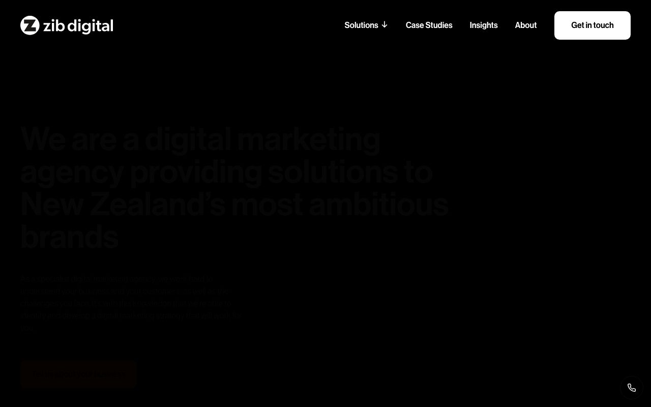 Preview of Zib Digital's website