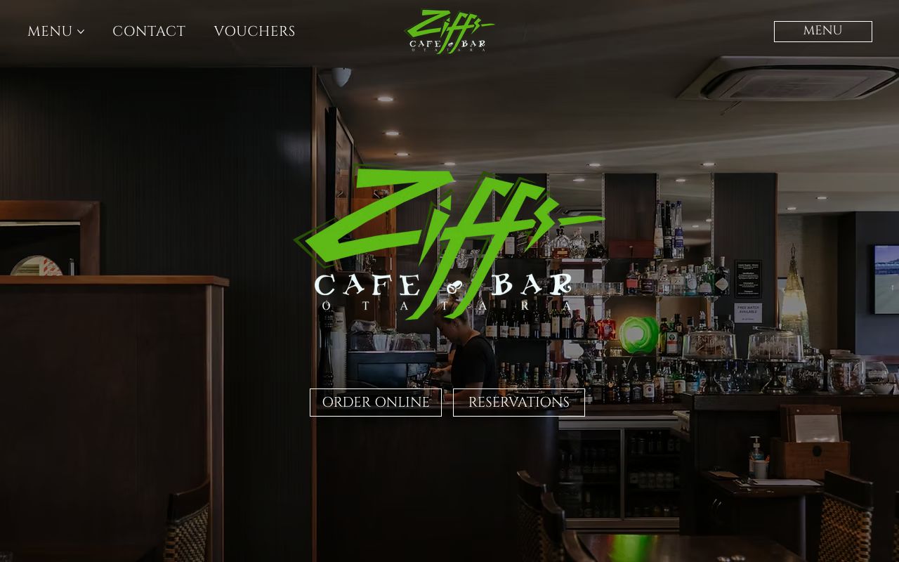 Preview of Ziffs Cafe and Bar's website